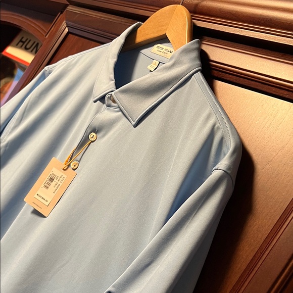 Brand New Peter Millar Summer Comfort Crown Sport Sun UPF 50+ Light Blue Polo! - Picture 4 of 15